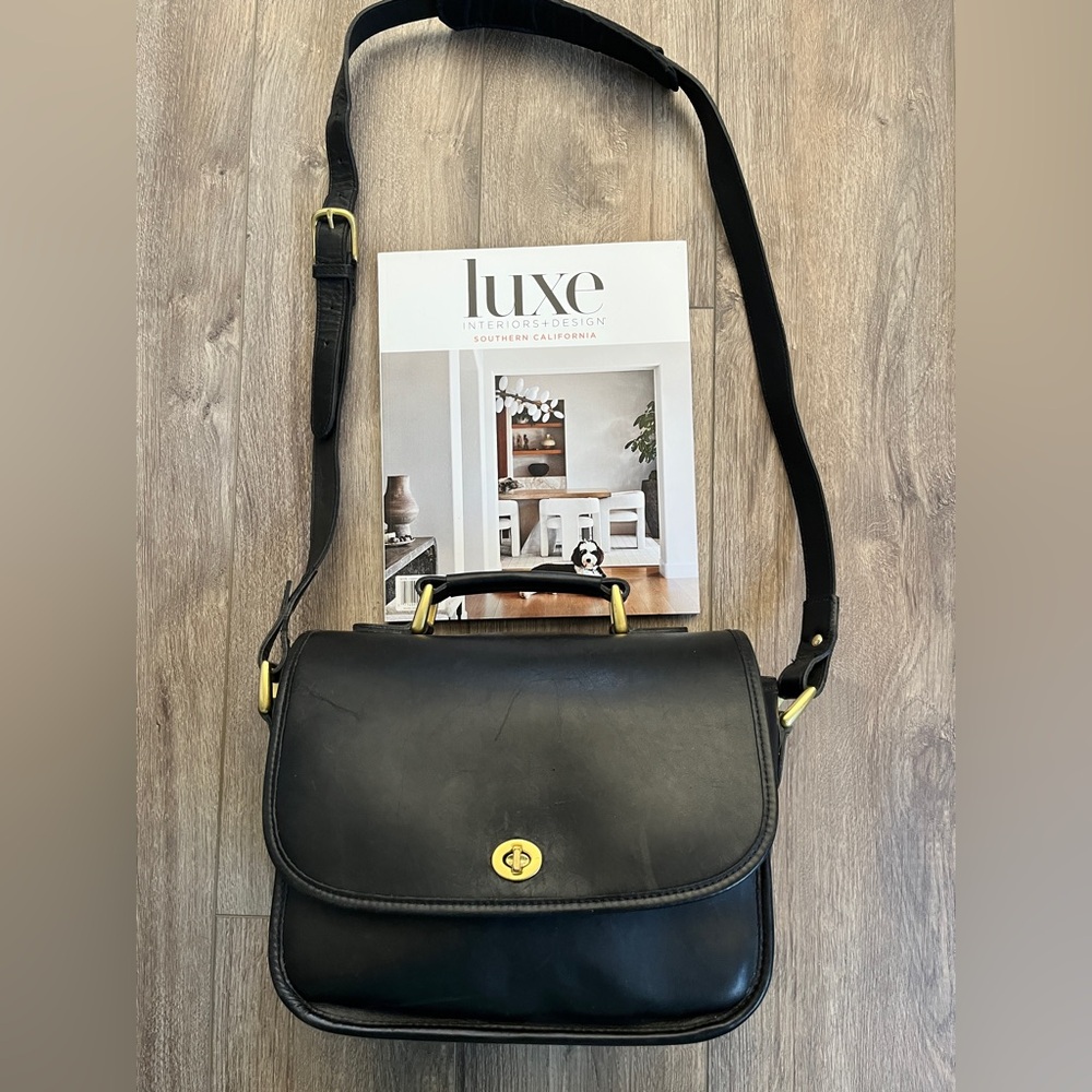 Black Leather Camera Bag